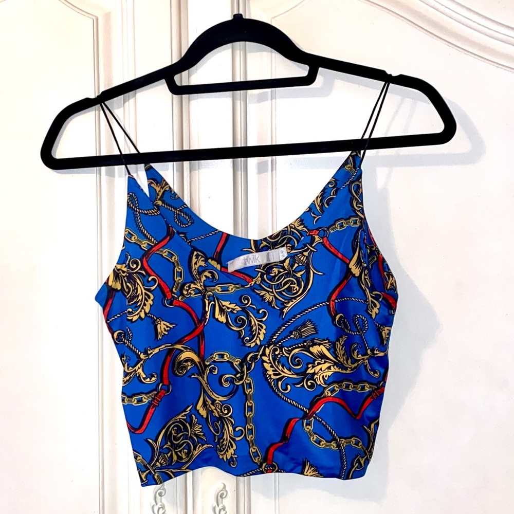 Simons | Blue v-neck crop top
